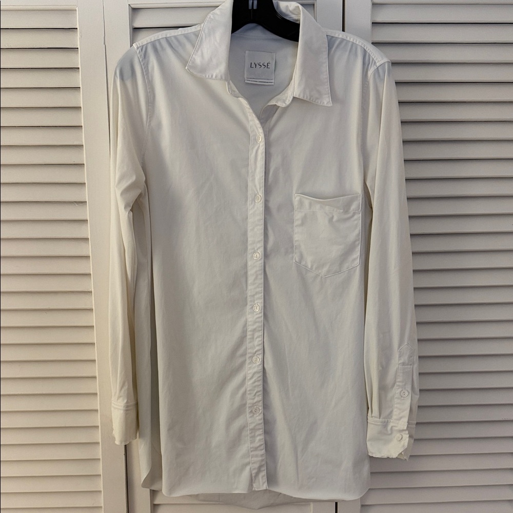 Lysse White Button Down Travel Shirt